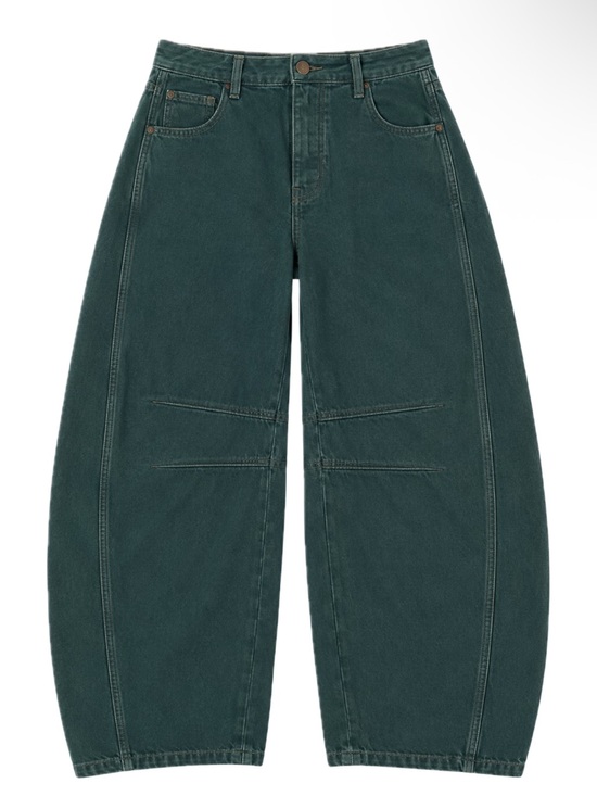 Free People Denim - Free People Good Luck Barrel Jeans Size 31 Green